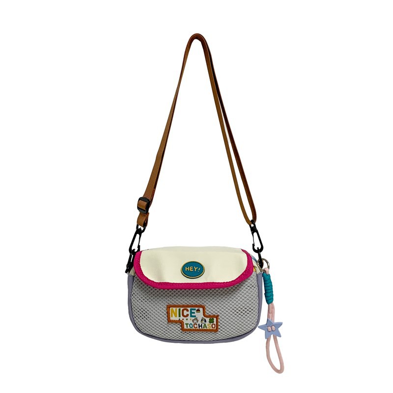 Moda coreana, bolsas de hombro para niños y niñas, exquisitas mini bolsas de cambio para bebés, bolsas de malla de comercio exterior nuevas para niños