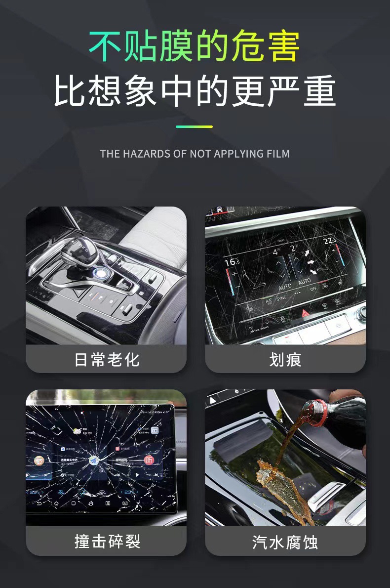 Suitable for Tesla Model Y Central Control Film Model 3 New Version Interior Film Car Interior Decoration Supplies Accessories