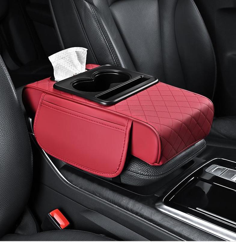 Thickened central armrest box, simple car armrest box heightening pad, car tissue box