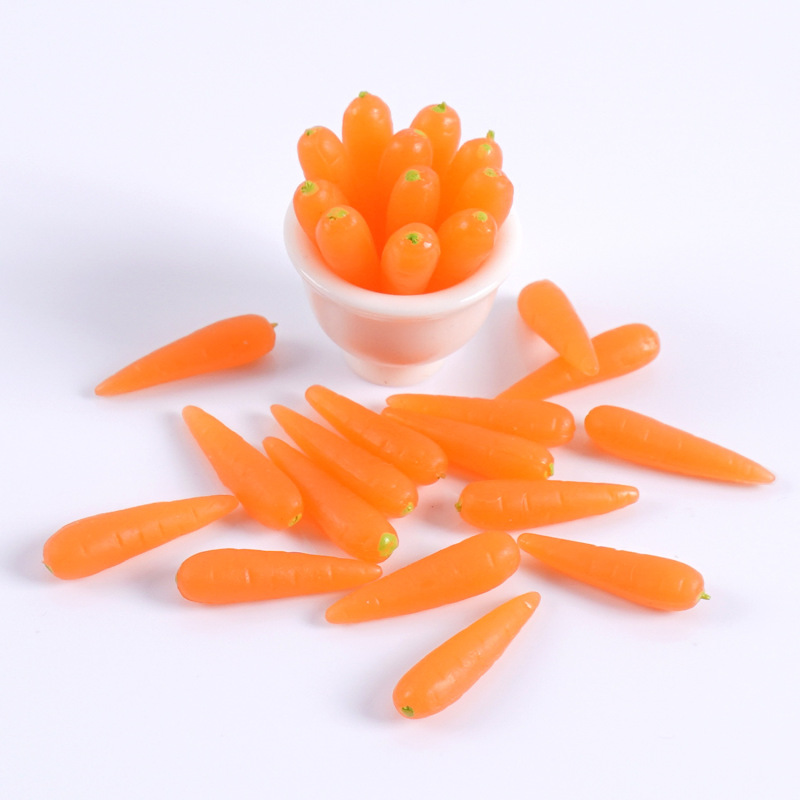 仿真迷你胡萝卜小萝卜微缩食玩小蔬菜过家家玩具diy手工食材配件|undefined