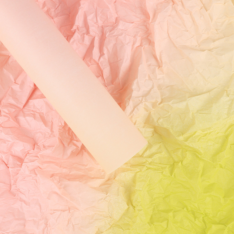 Papel de embalaje de flores de Sydney graduado, papel de embalaje de flores de mano, revestimiento de papel de arrugas de regalo de ensueño, materiales de flor