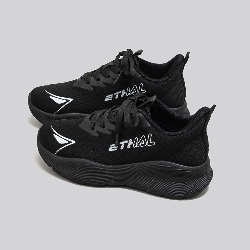 Nuevos zapatos deportivos pareja de zapatos de carreras para mujeres con suela gruesa transpirable zapatos de tejido para jóvenes zapatos casuales F8870 mujeres