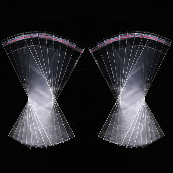 chopsticks opp self-adhesive bag transparent plastic packaging bag self-adhesive opp bag long card opp self-adhesive bag