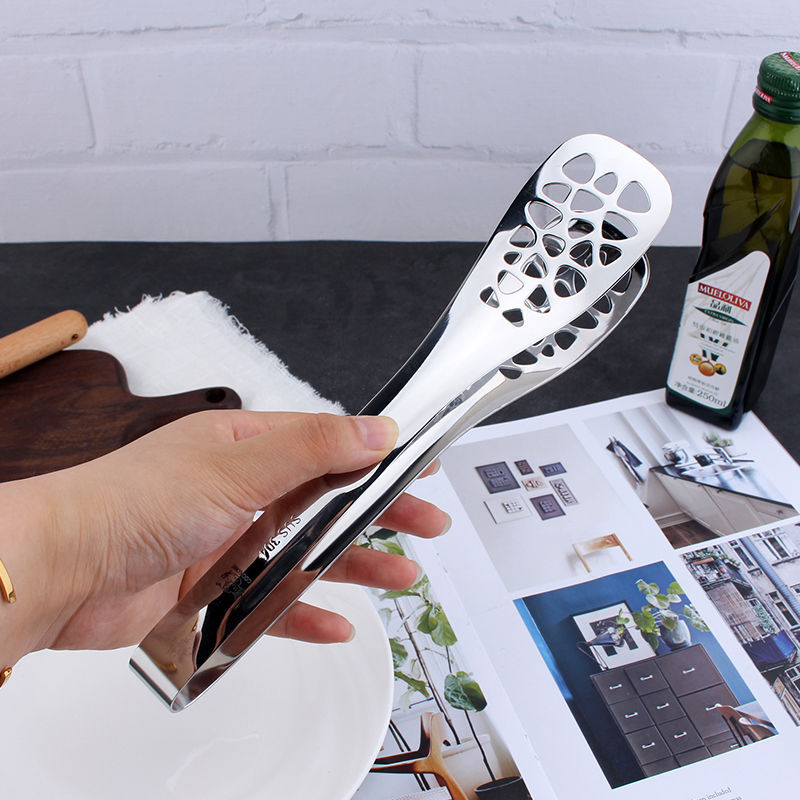 COOKONE18 / 10 acero inoxidable grueso hueco clip de filete clip de comida clip de pan a prueba de agua clip de cara comercial