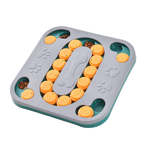 Pet Slow Food Dog Bowl Toy Cross-border Manufacturer Pet Toy Square Track Type Foraging Multifunctional Food Box