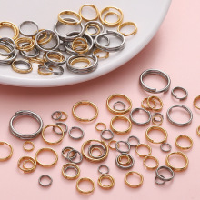 不锈钢双圈小圈环小麻圈闭口圈diy手工饰品配件手链挂圈挂环材料