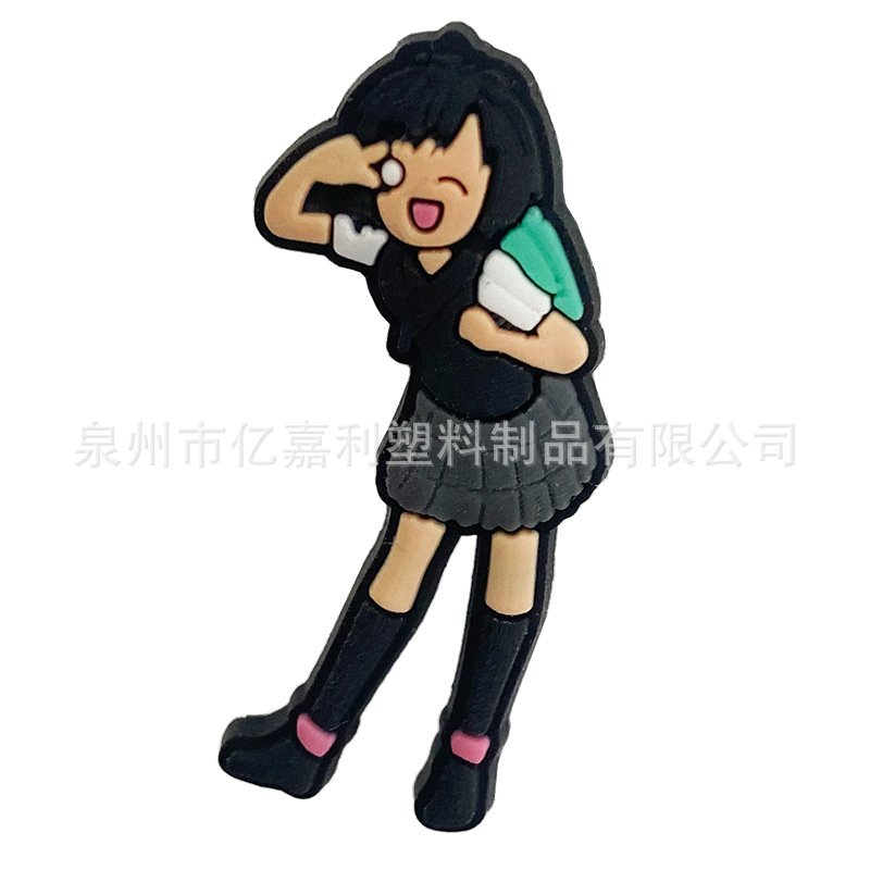 Superhéroe Spider-Man serie Anime agujero zapatos accesorios de jardín zapato flor accesorios de DIY Flor de zapato extraíble