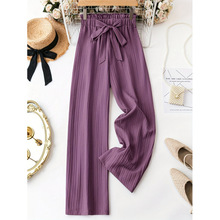 M 60256 Solid Color Bow Women's Trousers ��ɫ������Ůʿ����