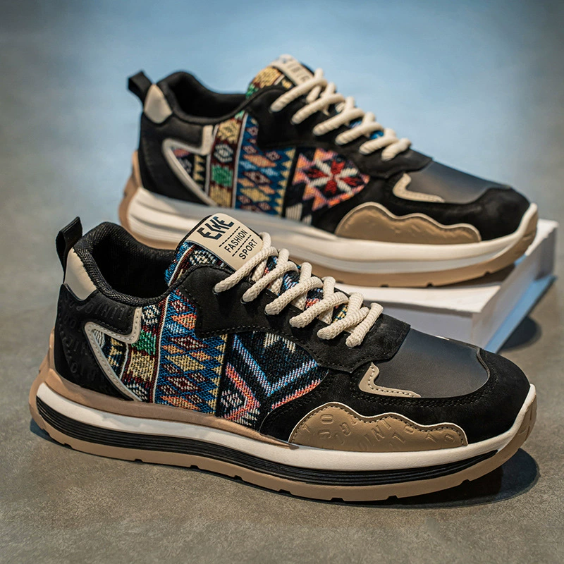 Летняя мужская обувь новая дышащая молодежная обувь мужская мода дикая спортивная обувь на толстой подошве повседневная обувь для бега