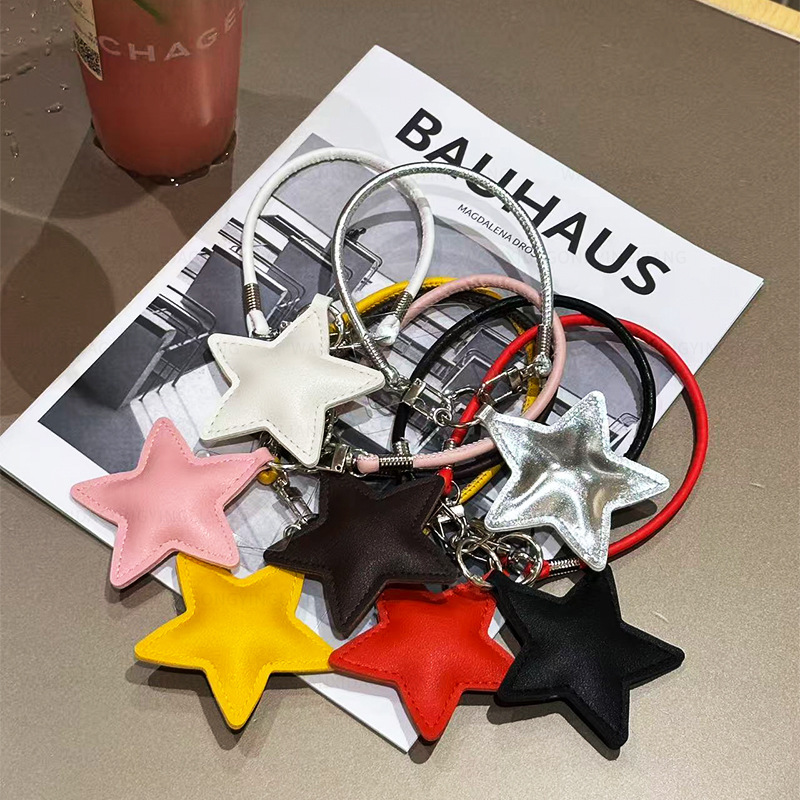 Cross-border best-selling metal popular lanyard, five-pointed star phone lanyard, versatile accessory for car keys, backpack decoration, and anti-loss protection