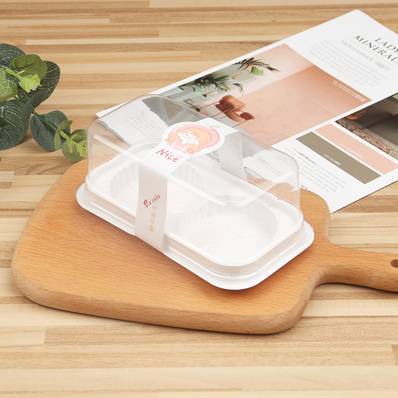 Caja de embalaje de dos gránulos Xue Mei Niang, arroz glutinoso Dafu, sopa de arroz, caja de plástico transparente, mantequilla de huevo crujiente, puff de carne, mariscos de pino