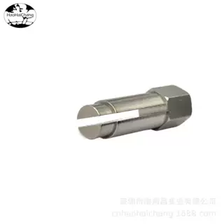 数控加工非标精密五金 六角头不锈钢一字槽限位轴销 (HHC-0982)