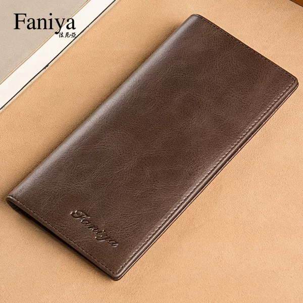 Fani Ya Men's Wallet Long 2021 New Leather Driver's License Card Holder One-piece Bag Men's Wallet Wallet