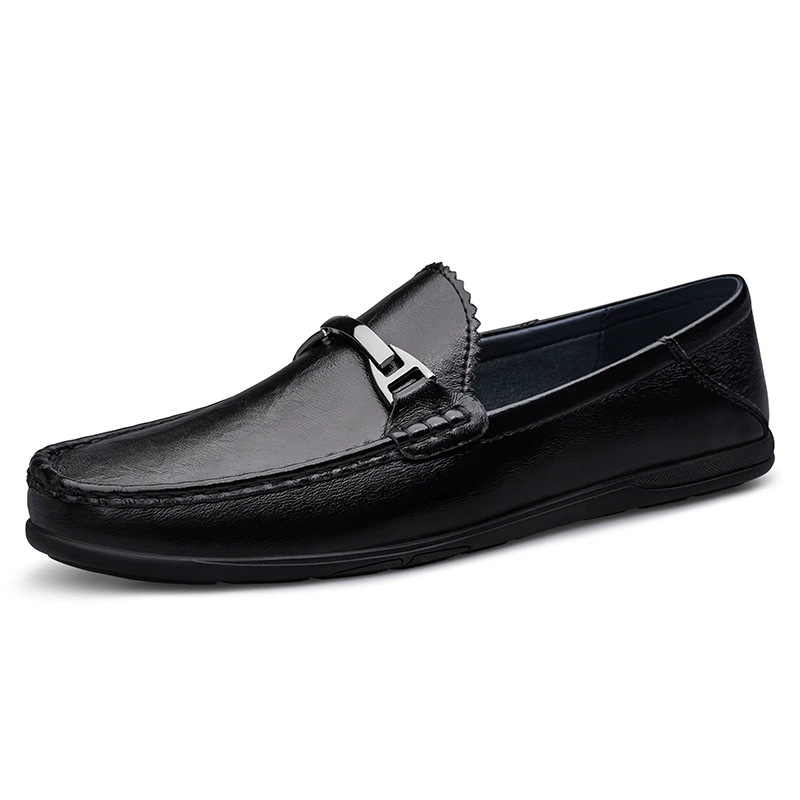 Footwear English style, men's shoes for leisure for leather shoes, genuine leather, soft sole