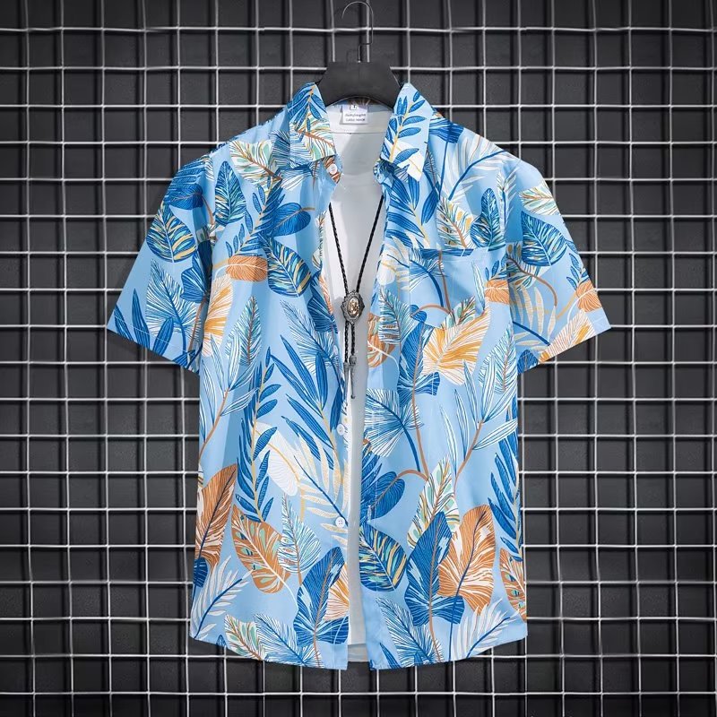 Completo uomo due pezzi camicia maniche corte e pantaloncini mare_voghion.com