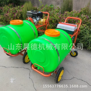 电动手推喷雾机 鸡舍消毒喷雾器100L拉管式遥控打药机