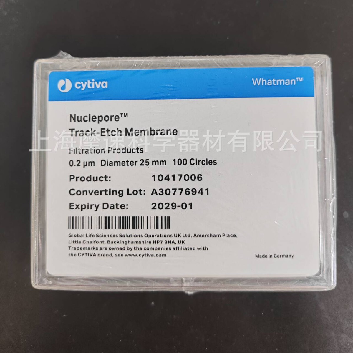 GEwhatman 10417006\110606 印记蚀刻膜聚碳酸酯膜0.2um 25MM