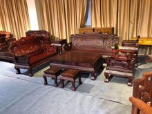 老挝红酸枝巴里黄檀小户型客厅沙发宝座仿古典新中式红木家具