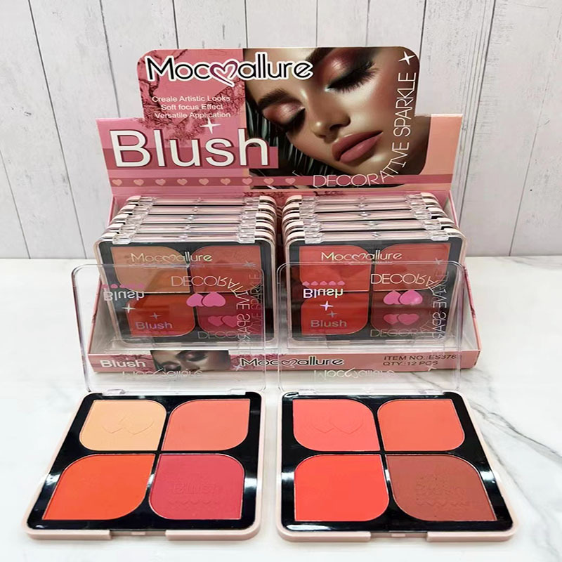 Mocoallure nuevo comercio exterior transfronterizo especial para sombras de ojos multicolor mate perla tierra brillo alto disco de blush