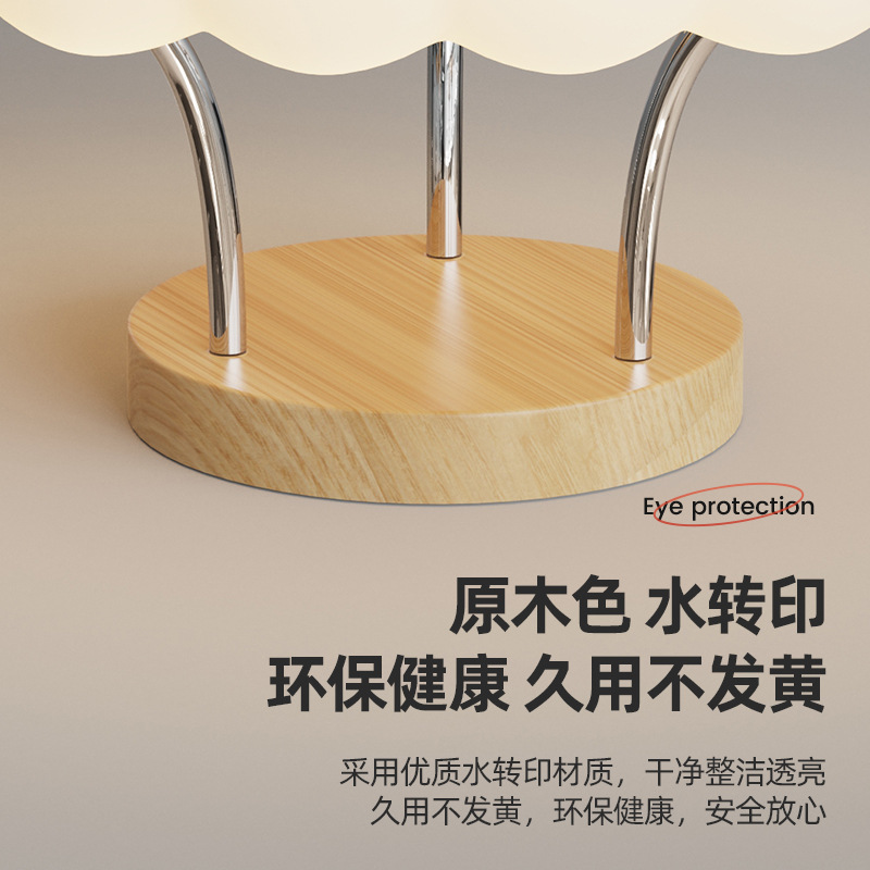 Lámpara de corona de estilo de tronco de espectro completo estilo crema retro Lámpara de techo de dormitorio de protección ocular de restaurante medieval francés