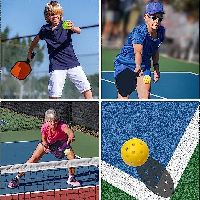 Оптовое заказное 72 мм сверхмягкий pickleball TPE литье под давление 26 отверстий полый шар пластичная практика бейсбол