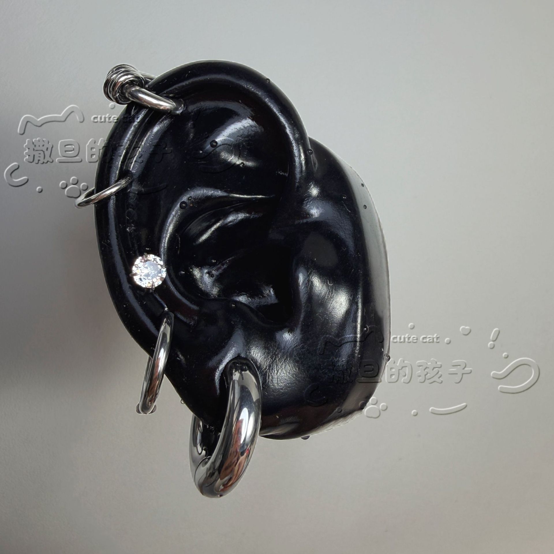 Labret stud lip piercing jewelry styling detail