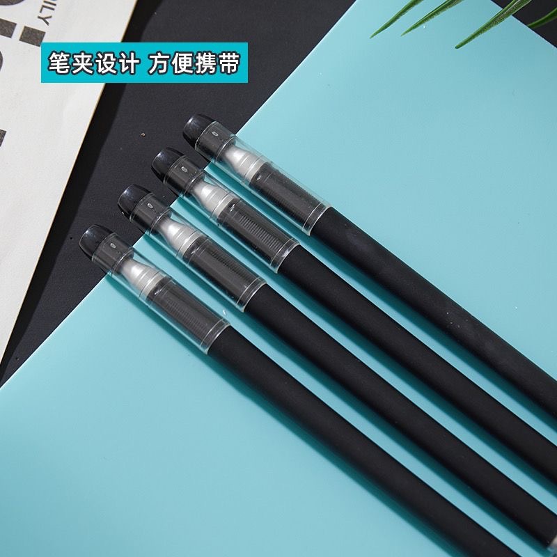 Frosted carbon gel pen exam office black water pen needle tube bullet live welfare products ballpoint pen wholesale