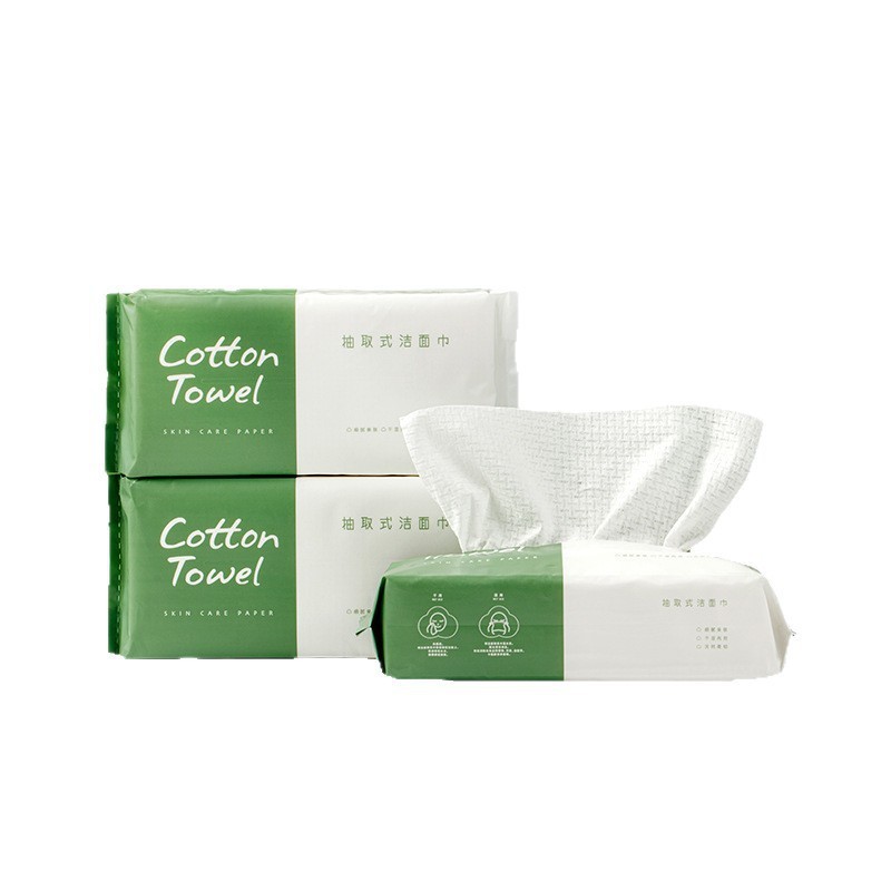 Disposable Face Towels with Pearl Texture, 50 Sheets, Thickened, Pull-Out Style, Dual-Use for Dry and Wet, Household Face Wipes, Wholesale