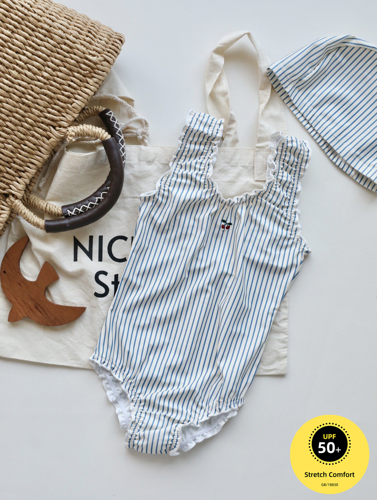 Swimwear girl's, quick dry children's brand sun protection cream, new collection 2