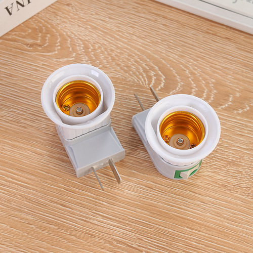 Wholesale pipe rotating lamp holder E27 Luo mouth with switch two plug wall plug lamp holder night lamp holder