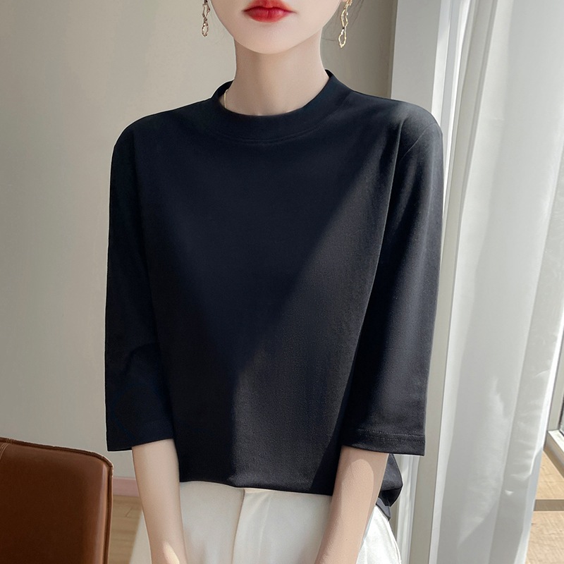 하프 터틀넥 블랙