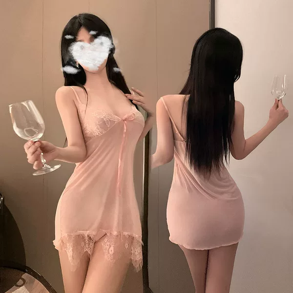 Pen mercy sexy lingerie lace mesh cardigan pajamas uniform temptation passion tease two suspenders