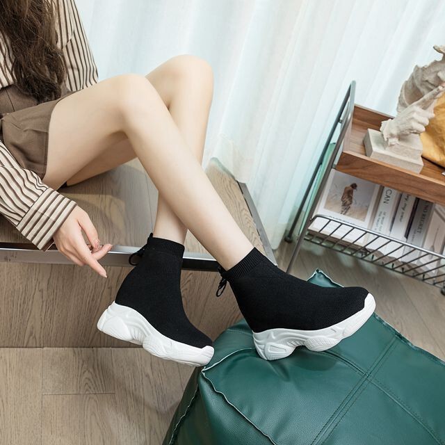 2026 Spring New Style Thick-Soled Height-Increasing Fly-Knit Women's Shoes, Lightweight, Versatile, Breathable, Durable Running Shoes, Platform Shoes 2026 Spring New Style Thick-Soled Height-Increasing Fly-Knit Women's Shoes, Lightweight, Versatile, Breathable, Durable Running Shoes, Platform Shoes