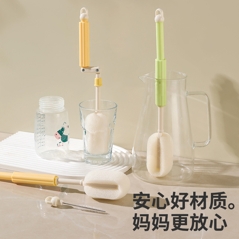 Long Handle Adjustable Rotating Cup Brush Extended Handle Cleaning and Sewage Removal Cup Thermos Cup Baby Bottle Cleaning Brush Long Handle Adjustable Rotating Cup Brush Extended Handle Cleaning and Sewage Removal Cup Thermos Cup Baby Bottle Cleaning Brush