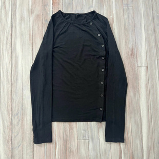 (Cross-border trading), solid color T-shirt, retro trend brand long-sleeve with a round collar, European style