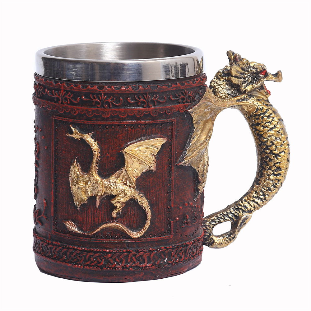 Gold Red Dragon mug