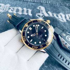 海马300米自动机械手表超霸四分之一橙夜光OR海马600米黛施卡手表