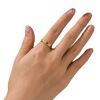 Accessory with letters stainless steel, fashionable jewelry, ring, Korean style, simple and elegant design