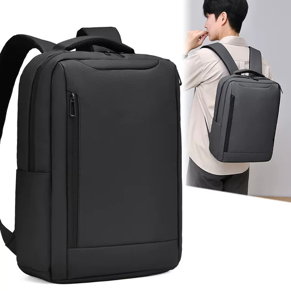 Casual business backpack, large capacity laptop bag, customizable with a logo, simple design, suitable for outdoor activities and travel