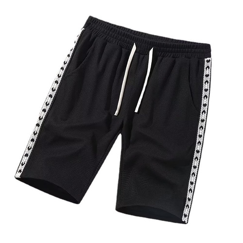 Waffle shorts men's summer trendy brand loose large size casual mid-length pants American-style high street basketball sports five-inch shorts