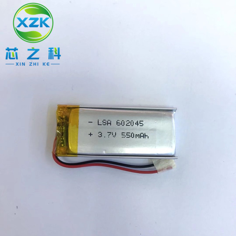 工厂供应602045聚合物锂电池3.7V 500MAH A品鞋灯音箱按摩仪蓝牙