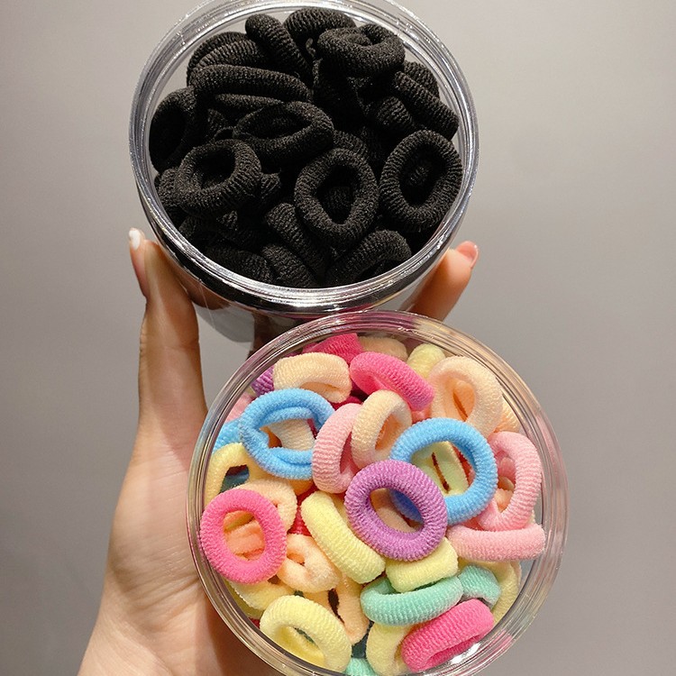 La banda de goma del pelo de la banda del lazo del pelo de los niños lindos de la cuerda del pelo del caramelo no duele el Pelo elástico buena cuerda del pelo tocado de la niña
