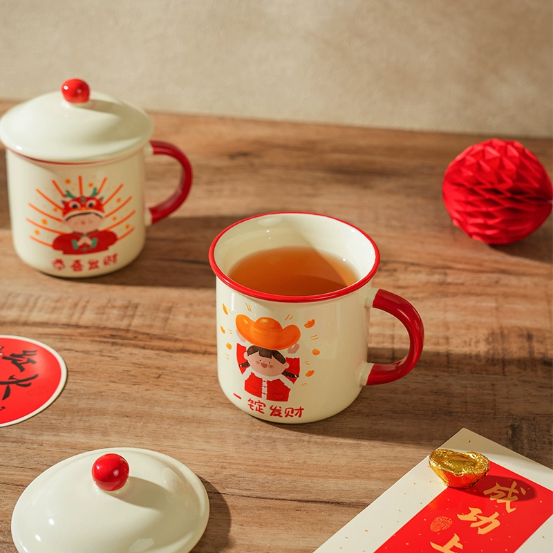 Имитированная чашка Sheli Fortune Water Cup, развлекательная чашка, хлоподень чайник парный керамический кружка с крышкой, завтраковая чашка Swing