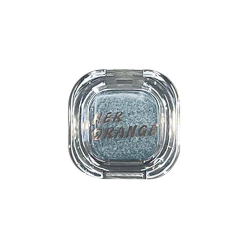 HERORANGE sensación fría de una sola sombra de ojos de maquillaje fácil de brillar perlada brillante brillante maquillaje de alta brillo plato de sombra de ojos de maquillaje