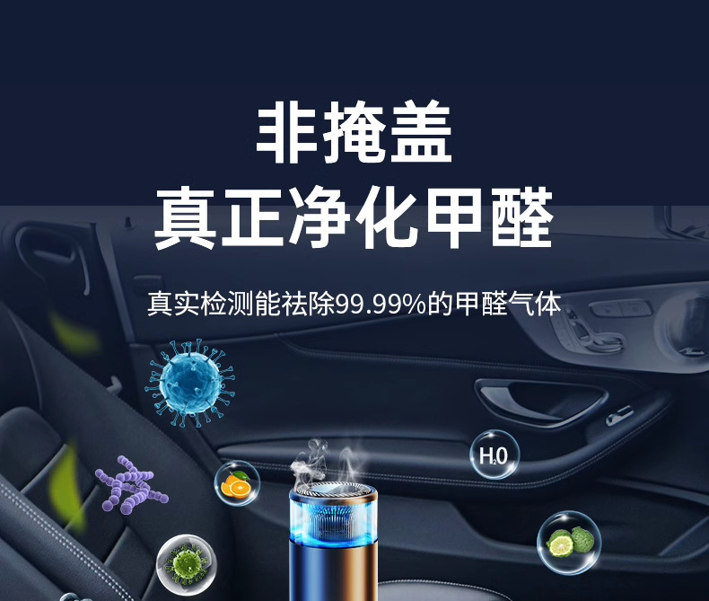 Kafeila 2024 New Smart Car Aromatherapy Machine Diffuser Atmosphere Light High-End Car Perfume Spray