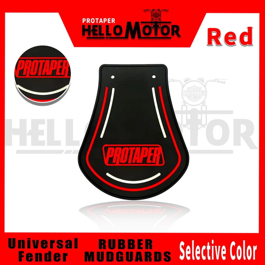 Universal Motorcycle and Electric Tricycle Front and Rear Mudguards with Reflective Strips for Night Use