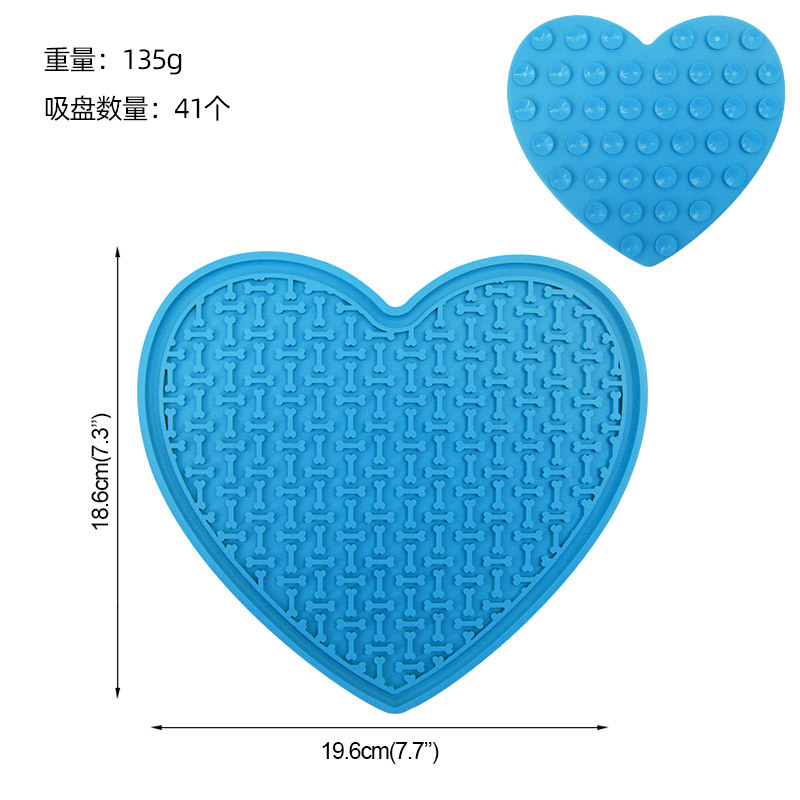 Amazon caricatura de grado alimenticio cojín de comida para mascotas, almohadilla de comida rápida cuadrada para perros, almohadilla de comida lenta anti-asfixia fácil de limpiar