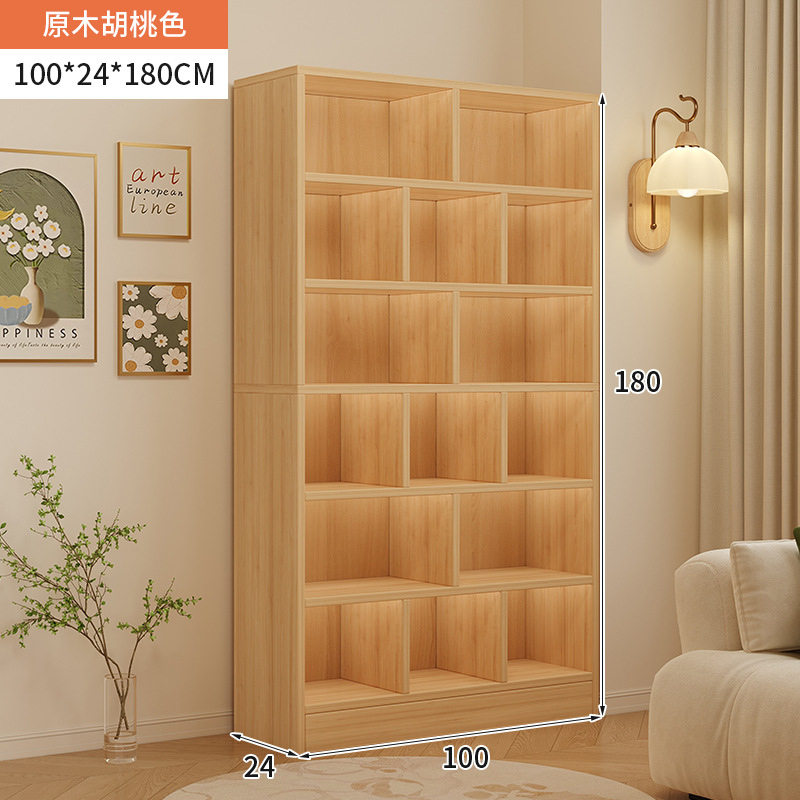 Estante de libros doméstico moderno y simple almacenamiento de suelo integrado contra la pared armario de almacenamiento sub-salón de estar mostrador de libros