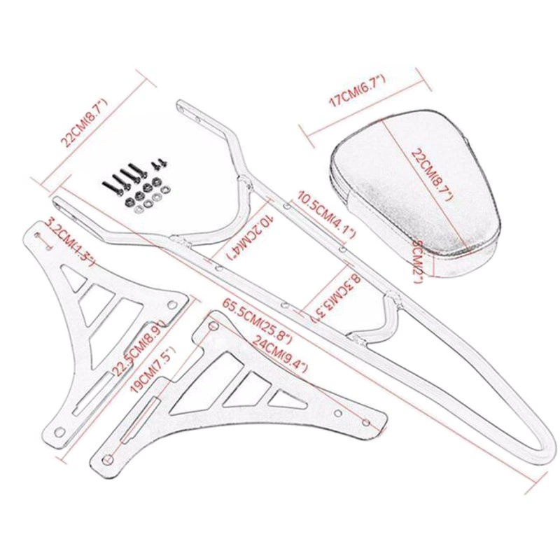 Аксессуары для мотоциклов Harley 883 XL1200 заостренная носовая спинка