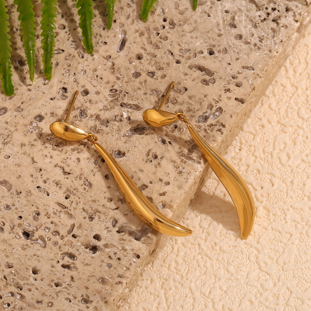 Water Drop Stainless Steel Earrings